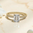 Emerald Cut Moissanite Solitaire Ring RG-MD-SL-100/33