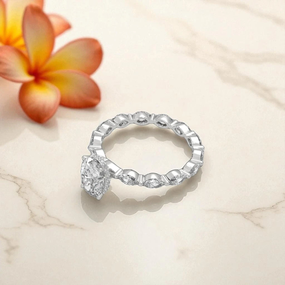 Oval Cut Moissanite Solitaire Ring RG-MD-SL-100/34
