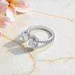Moissanite Toi et Moi Ring RG-MD-SL-100/35