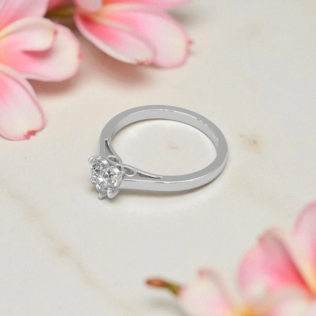 Dainty Heart Moissanite Solitaire Ring RG-MD-SL-100/39