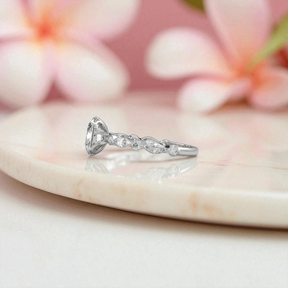 Oval Cut Moissanite Solitaire Ring RG-MD-SL-100/40