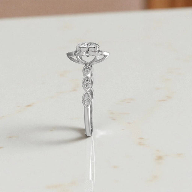 Moissanite Halo Cocktail Ring RG-MD-SL-100/44