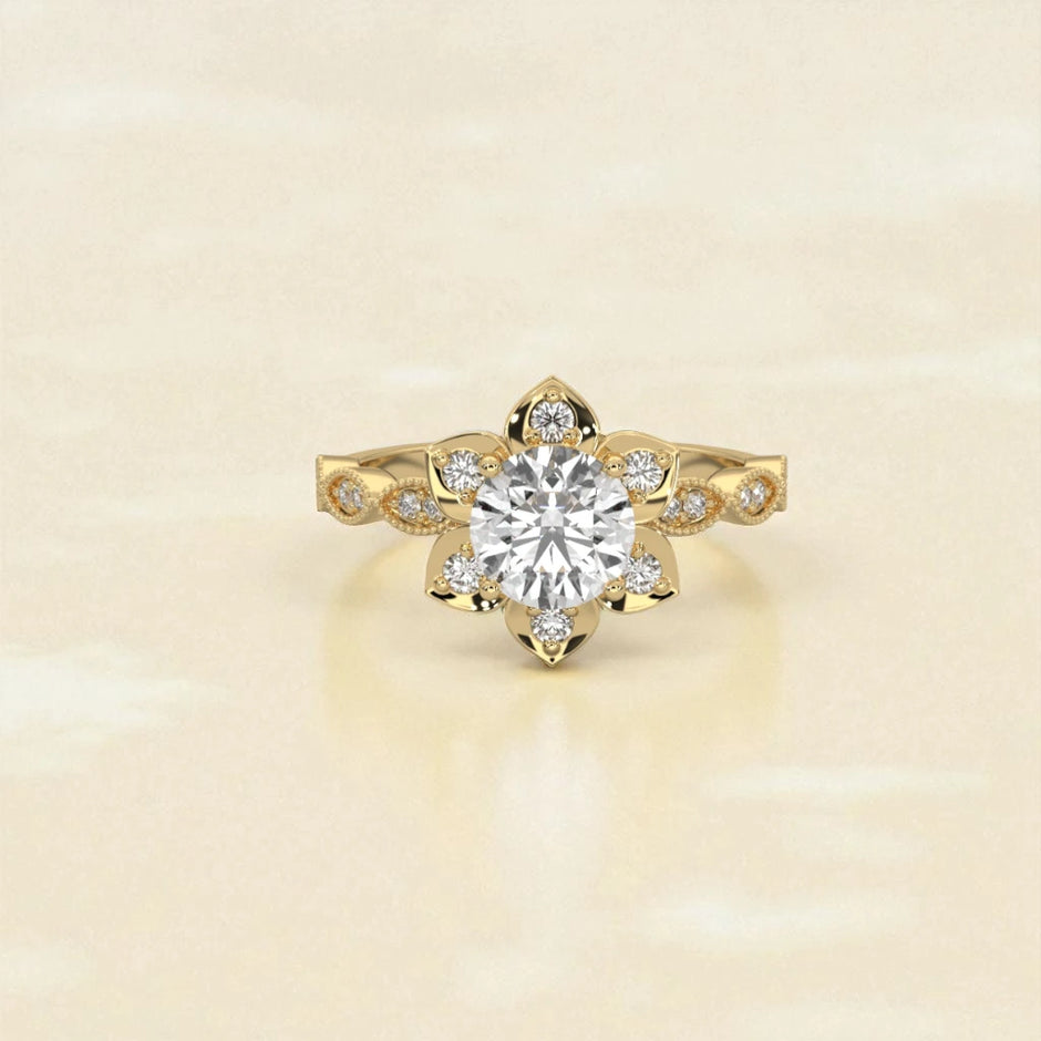 Moissanite Halo Cocktail Ring RG-MD-SL-100/44