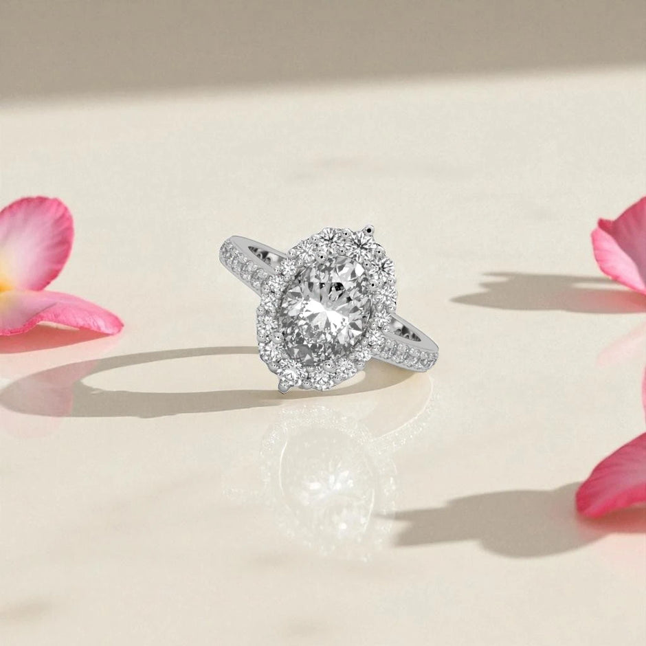 Moissanite Halo Cocktail Ring RG-MD-SL-100/45