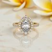 Moissanite Halo Cocktail Ring RG-MD-SL-100/45