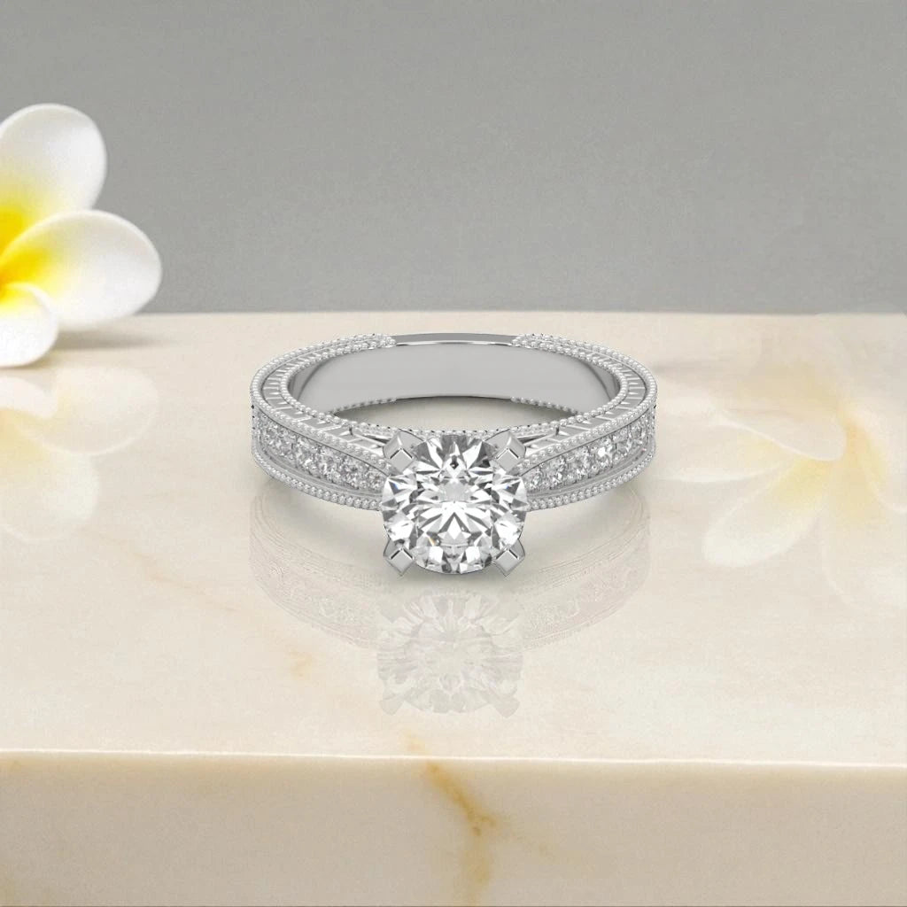 Moissanite Solitaire Wedding Ring RG-MD-SL-100/48