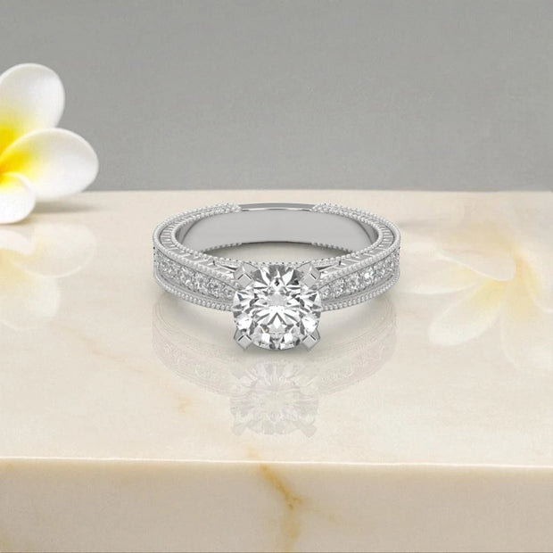 Moissanite Solitaire Wedding Ring RG-MD-SL-100/48