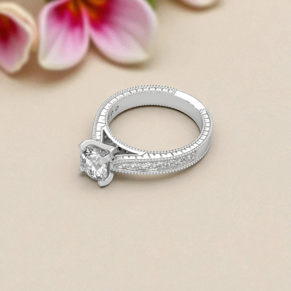 Moissanite Solitaire Wedding Ring RG-MD-SL-100/48