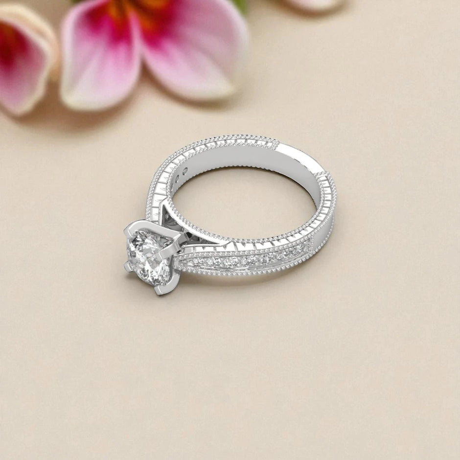 Moissanite Solitaire Wedding Ring RG-MD-SL-100/48