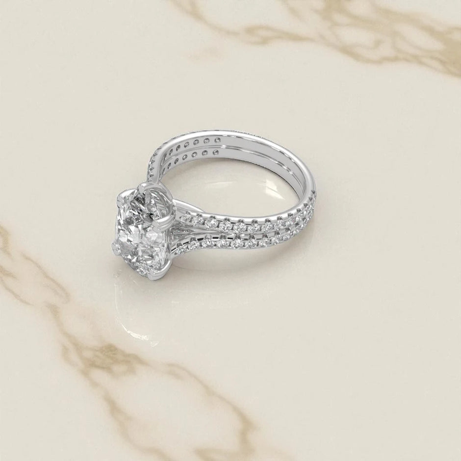 Pear Cut Moissanite Solitaire Wedding Ring RG-MD-SL-100/49