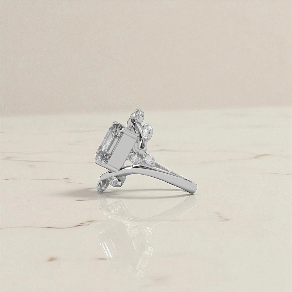 Moissanite Toi et Moi Ring RG-MD-SL-100/50
