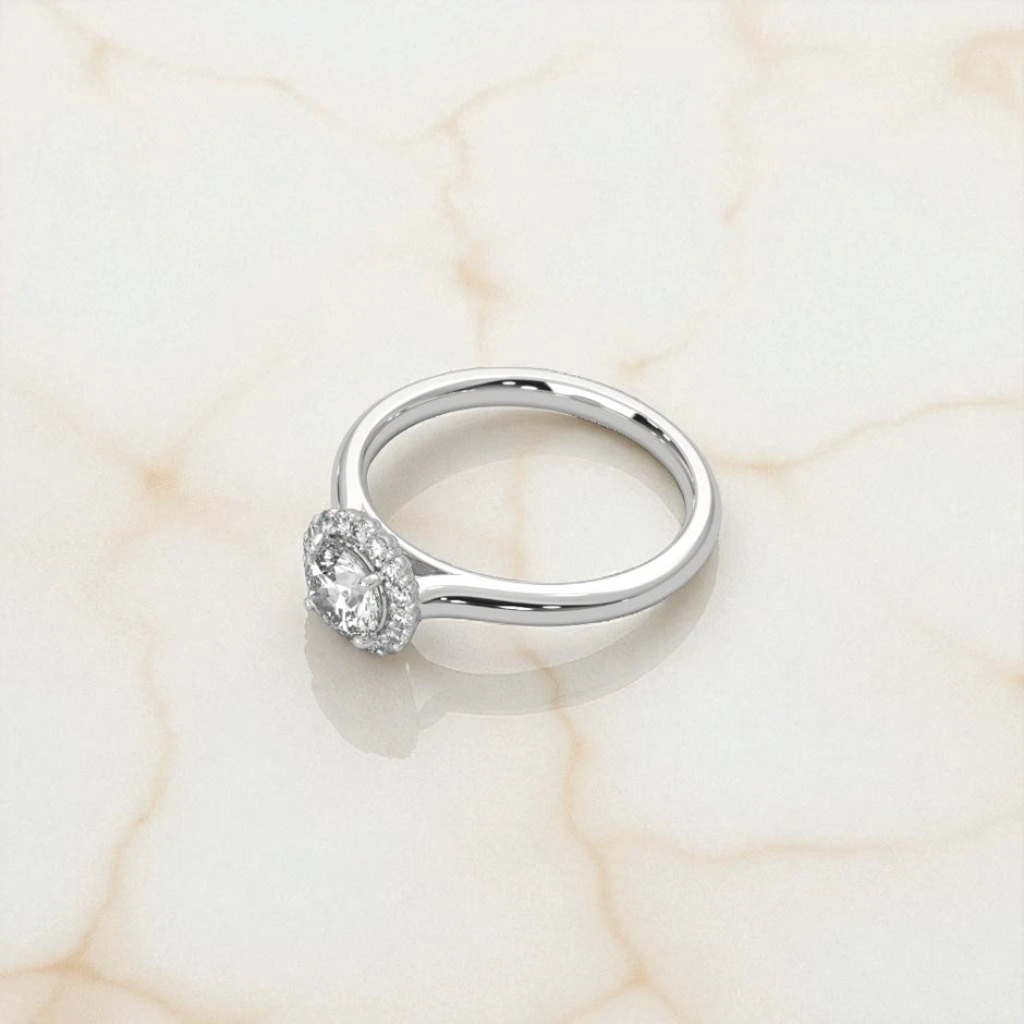 Moissanite  Halo Ring RG-MD-SL-100/58