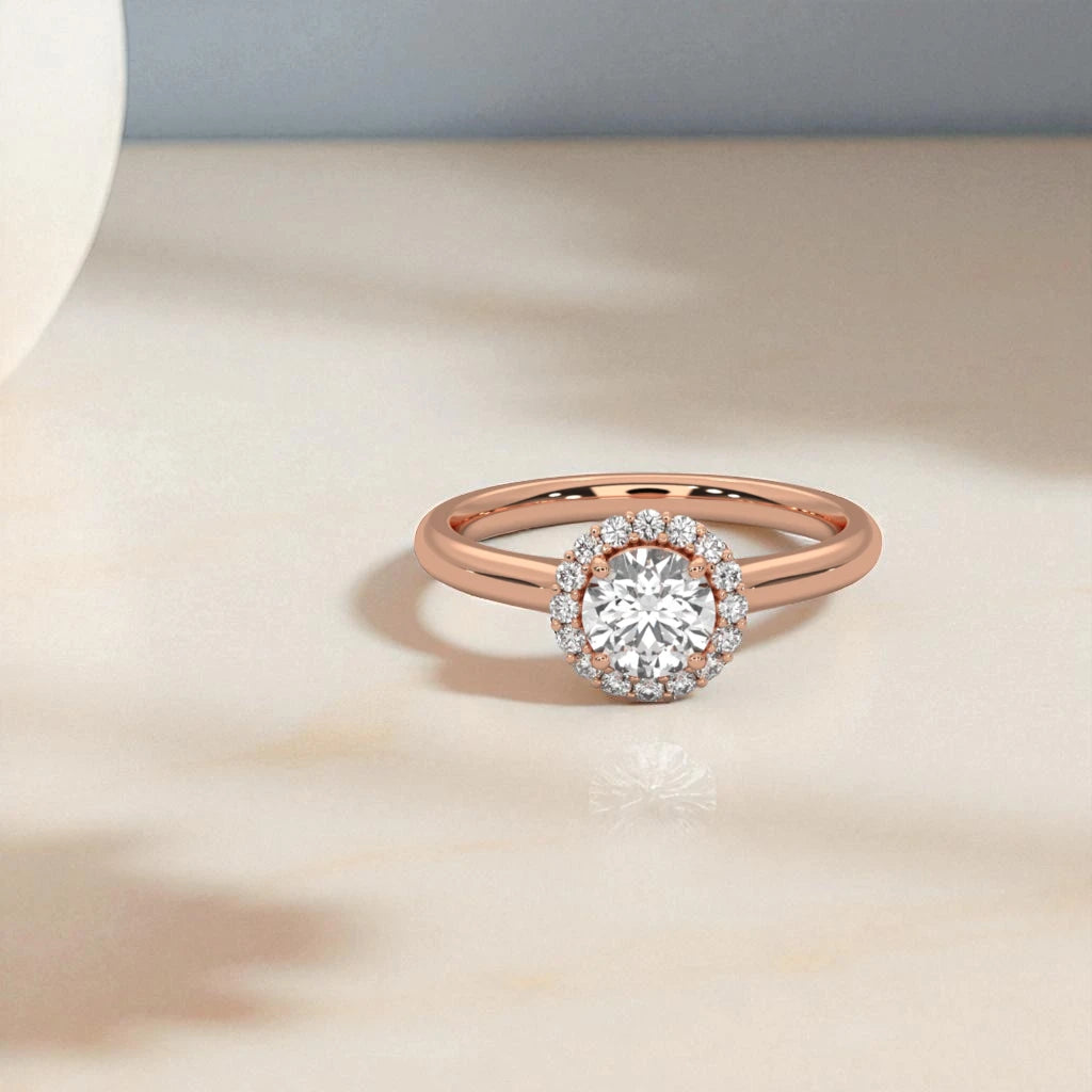 Moissanite  Halo Ring RG-MD-SL-100/58