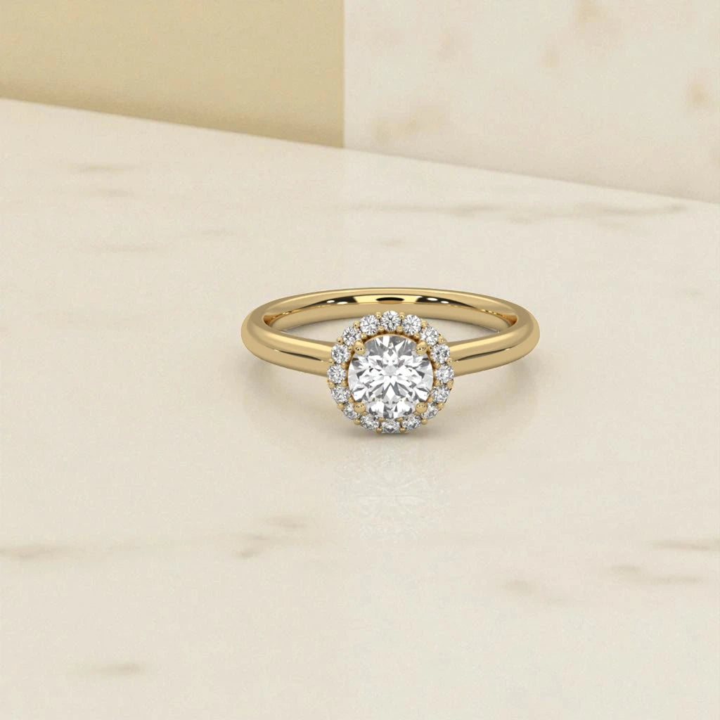 Moissanite  Halo Ring RG-MD-SL-100/58