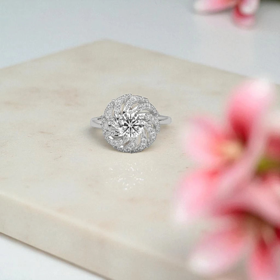 Moissanite Cocktail Ring RG-MD-SL-100/76