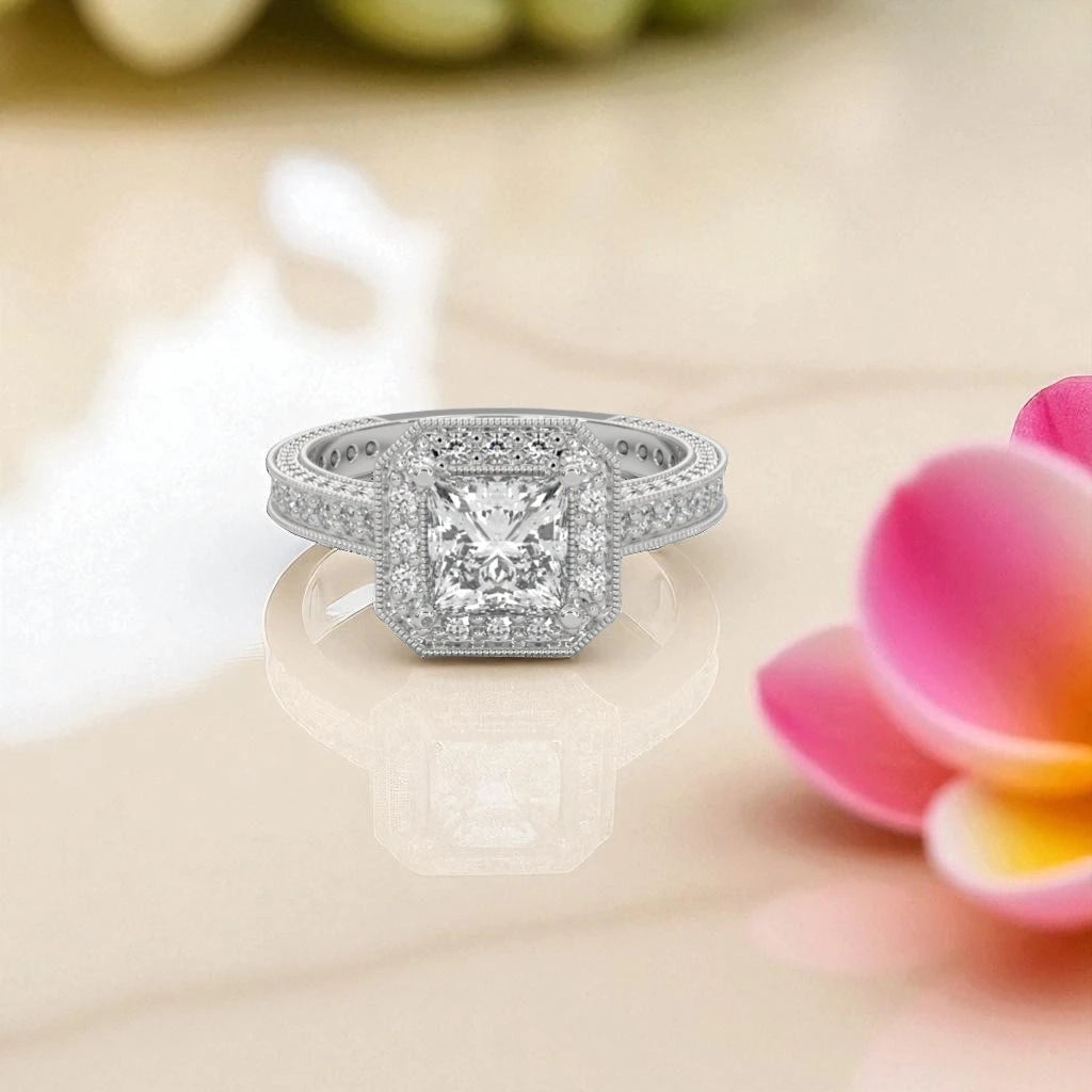 Moissanite Halo Ring RG-MD-SL-100/91