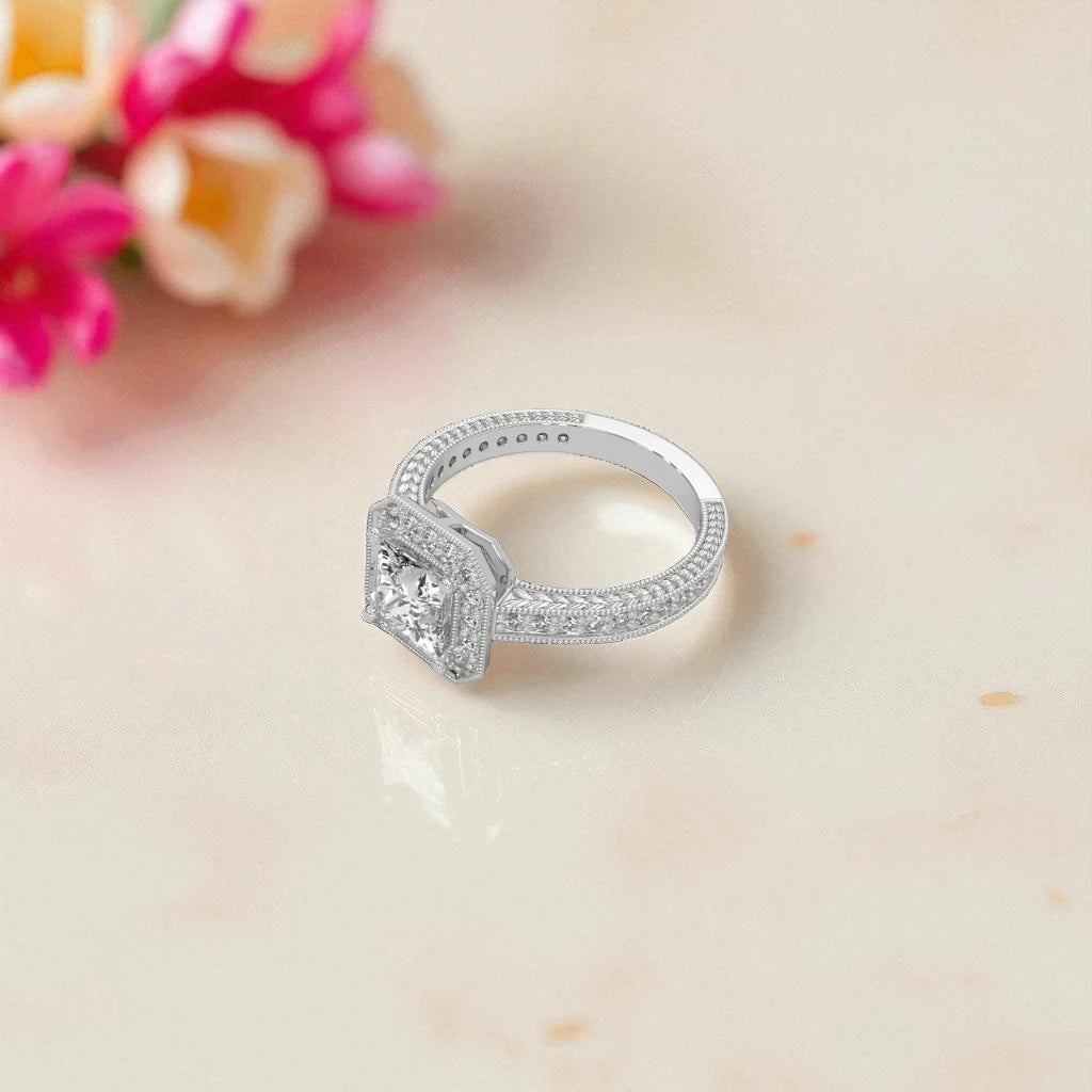 Moissanite Halo Ring RG-MD-SL-100/91