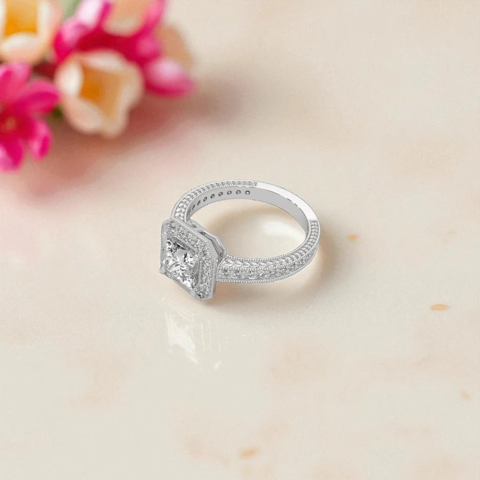 Moissanite Halo Ring RG-MD-SL-100/91