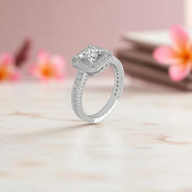 Moissanite Halo Ring RG-MD-SL-100/91