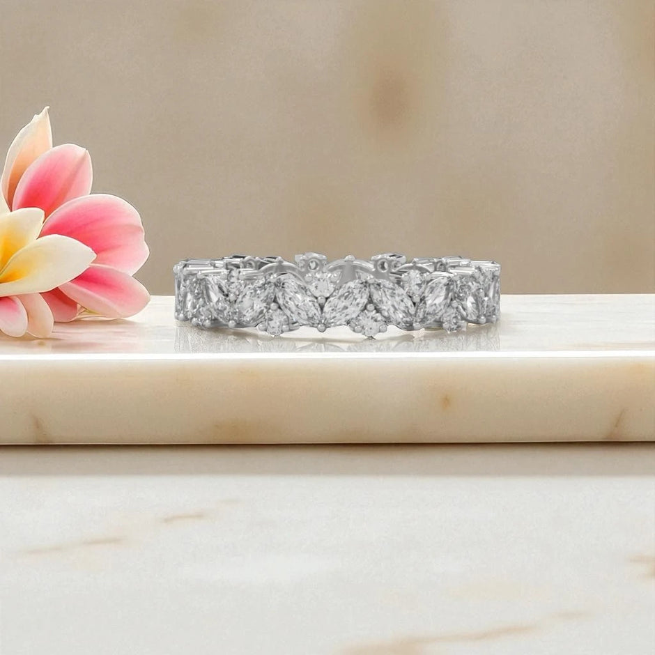 Moissanite Eternity Band Ring RG-MD-SL-100/92