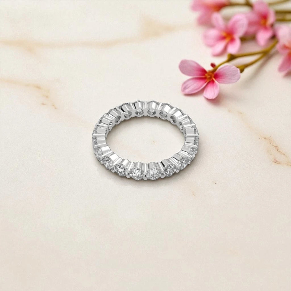 Moissanite Eternity Band Ring RG-MD-SL-100/94