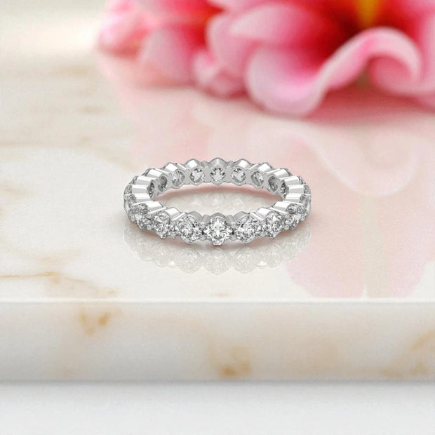 Moissanite Eternity Band Ring RG-MD-SL-100/94