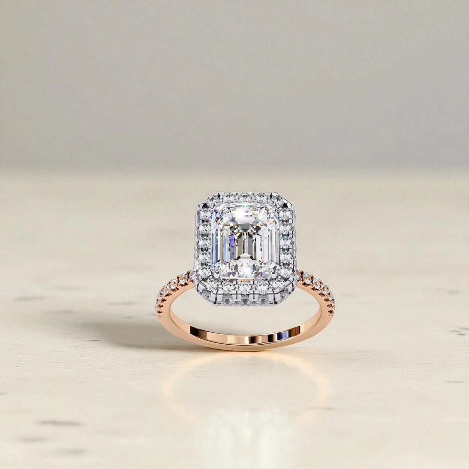 Moissanite Solitaire Halo Ring RG-MD-SL-200/10