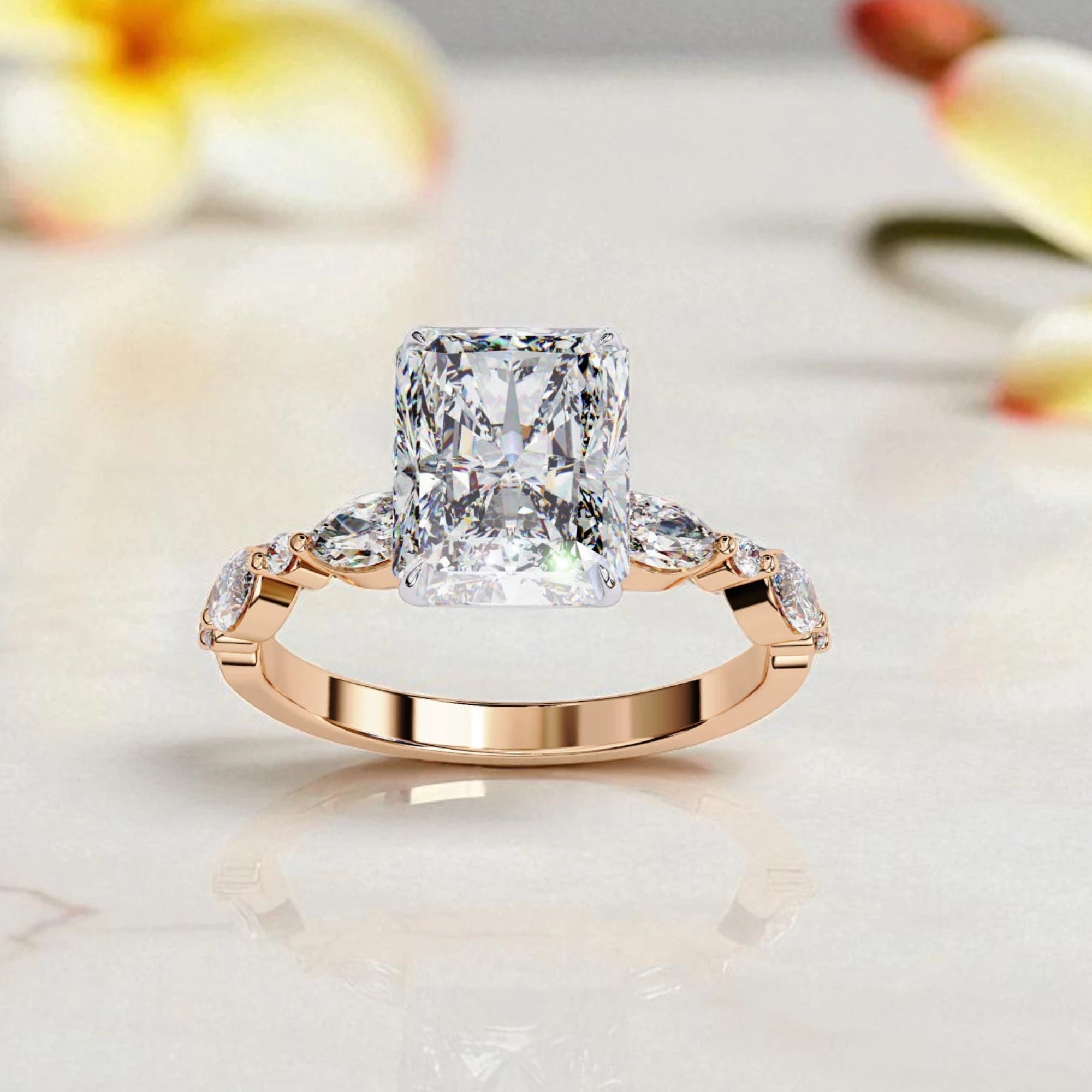 Moissanite Solitaire Halo Ring RG-MD-SL-200/17