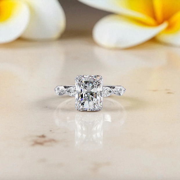 Moissanite Solitaire Halo Ring RG-MD-SL-200/17