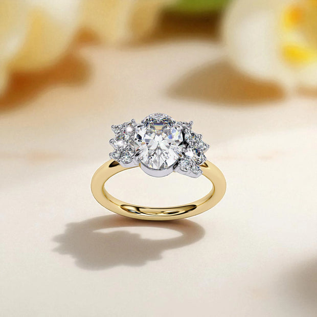 Moissanite Solitaire Cluster Ring RG-MD-SL-200/19