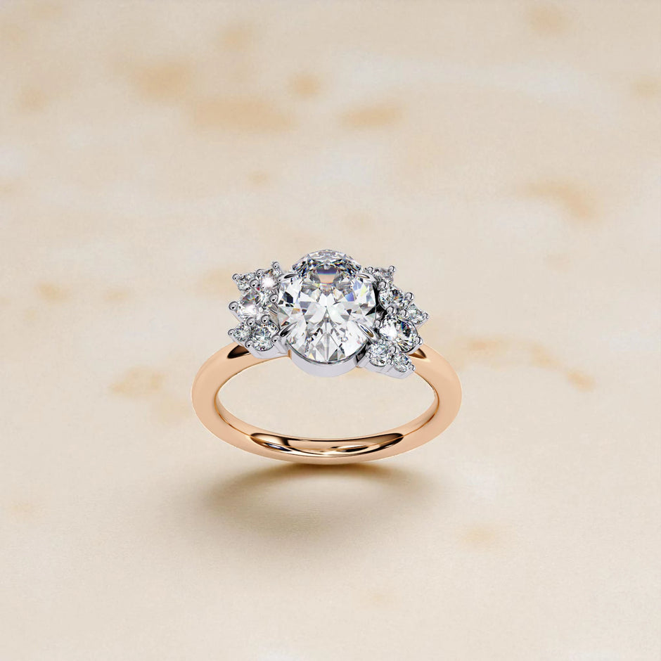Moissanite Solitaire Cluster Ring RG-MD-SL-200/19