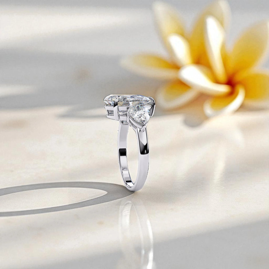 Moissanite Solitaire Cluster Ring RG-MD-SL-200/28