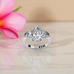 Moissanite Solitaire Cluster Ring RG-MD-SL-200/28