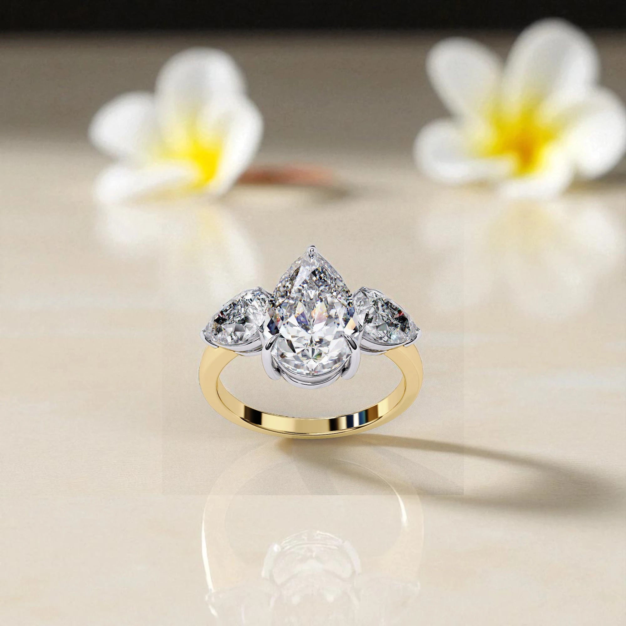Moissanite Solitaire Cluster Ring RG-MD-SL-200/28
