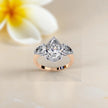 Moissanite Solitaire Cluster Ring RG-MD-SL-200/28