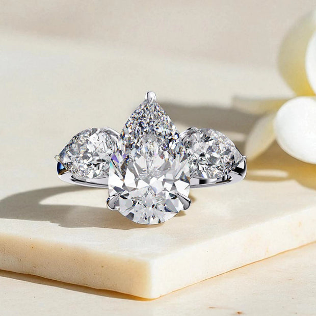 Moissanite Solitaire Cluster Ring RG-MD-SL-200/28