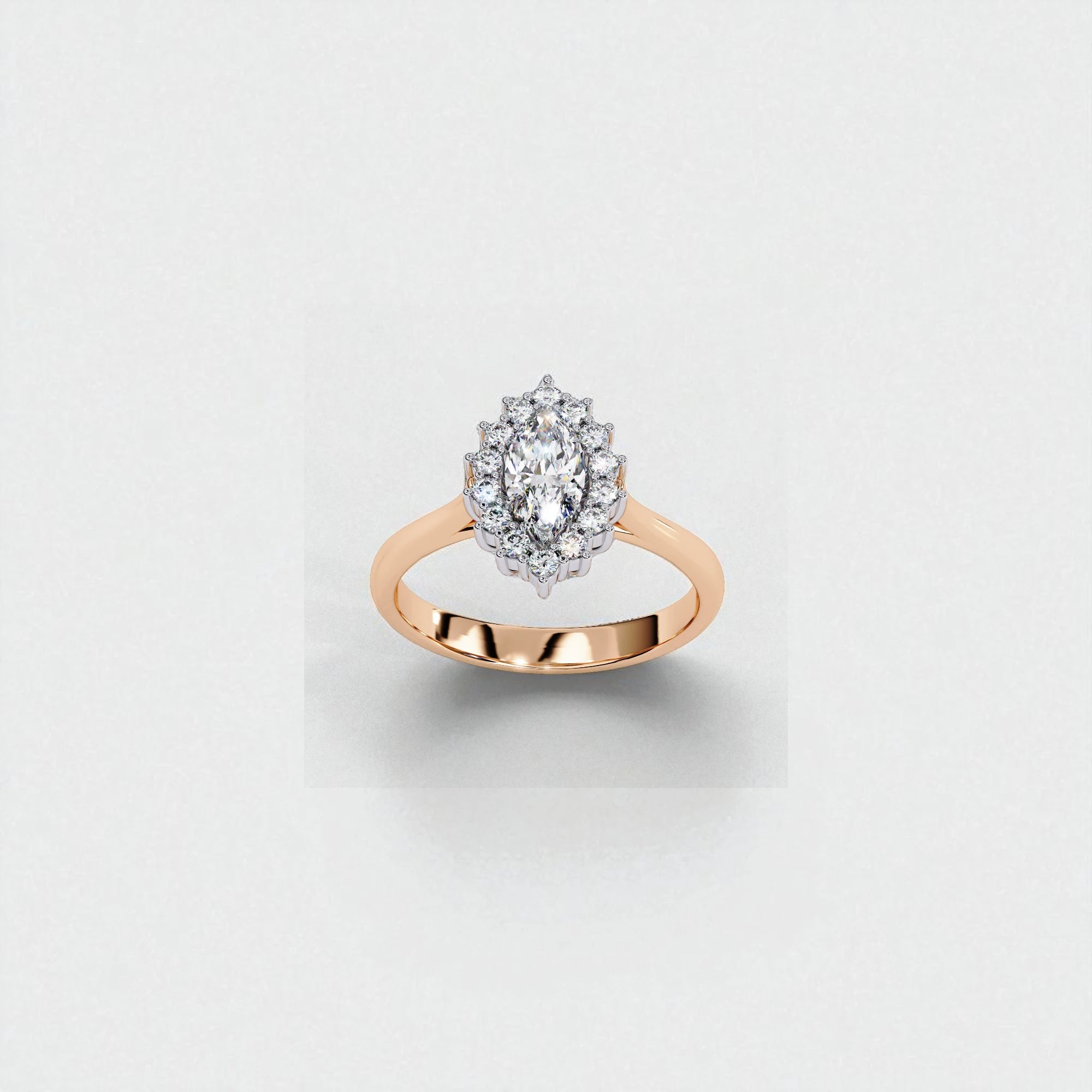 Moissanite Solitaire halo Ring RG-MD-SL-200/29