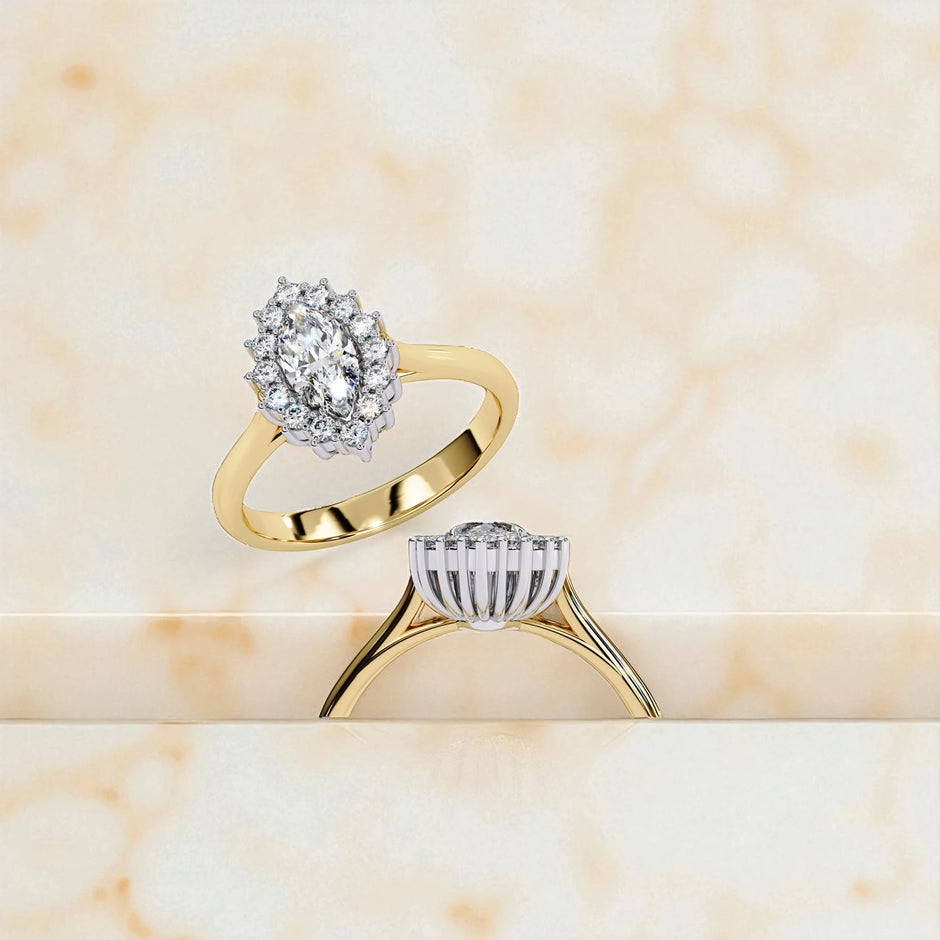 Moissanite Solitaire halo Ring RG-MD-SL-200/29