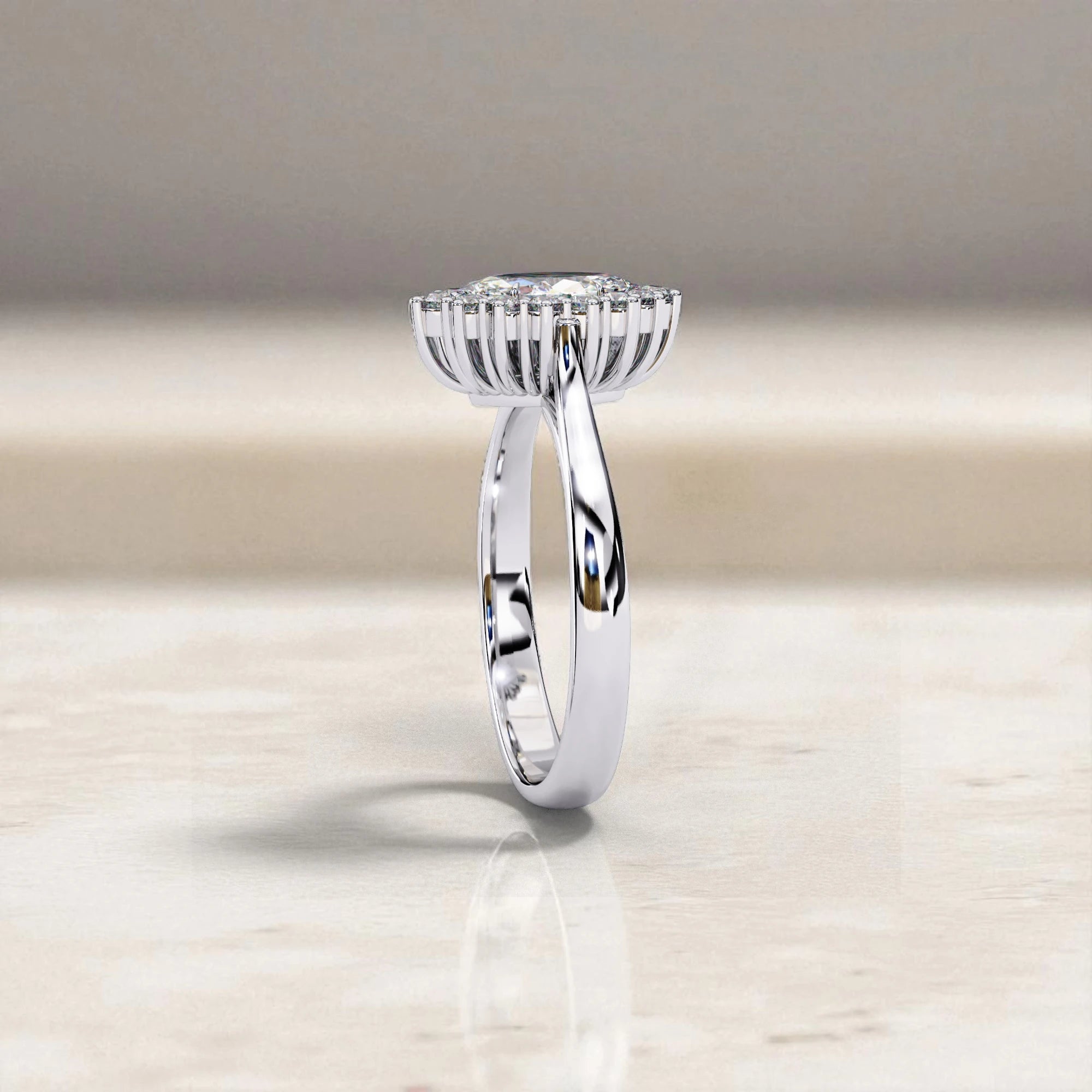 Moissanite Solitaire halo Ring RG-MD-SL-200/29