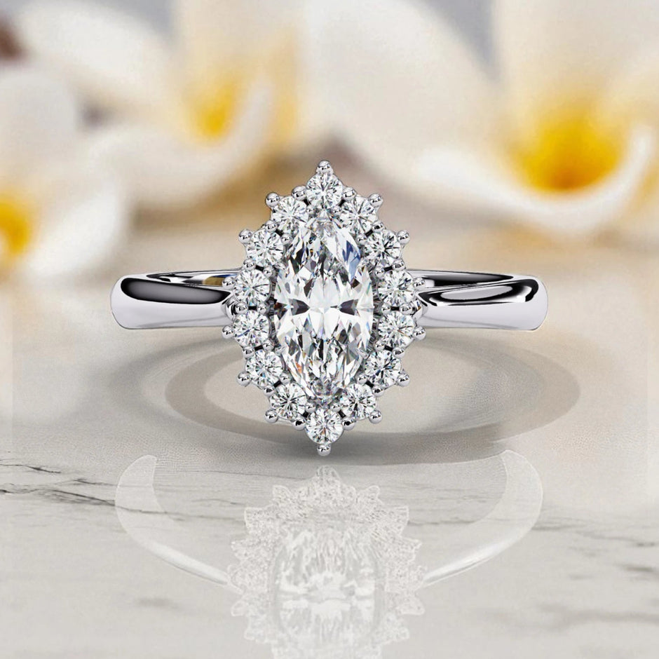 Moissanite Solitaire halo Ring RG-MD-SL-200/29