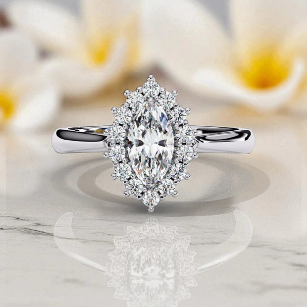 Moissanite Solitaire halo Ring RG-MD-SL-200/29