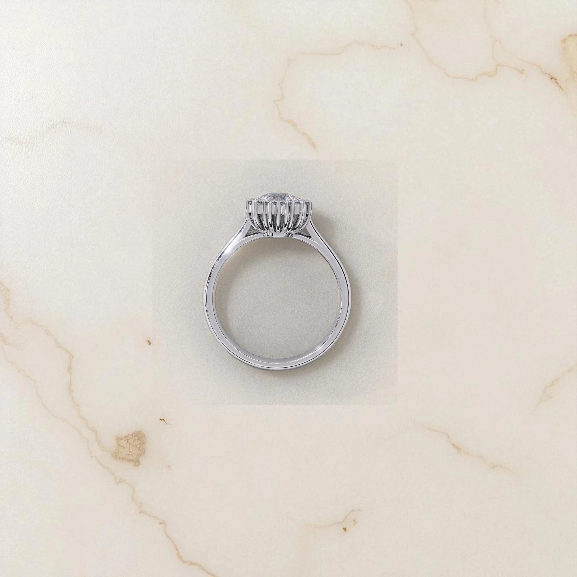 Moissanite Solitaire halo Ring RG-MD-SL-200/30