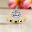 Moissanite Solitaire Halo Heart Ring RG-MD-SL-200/31