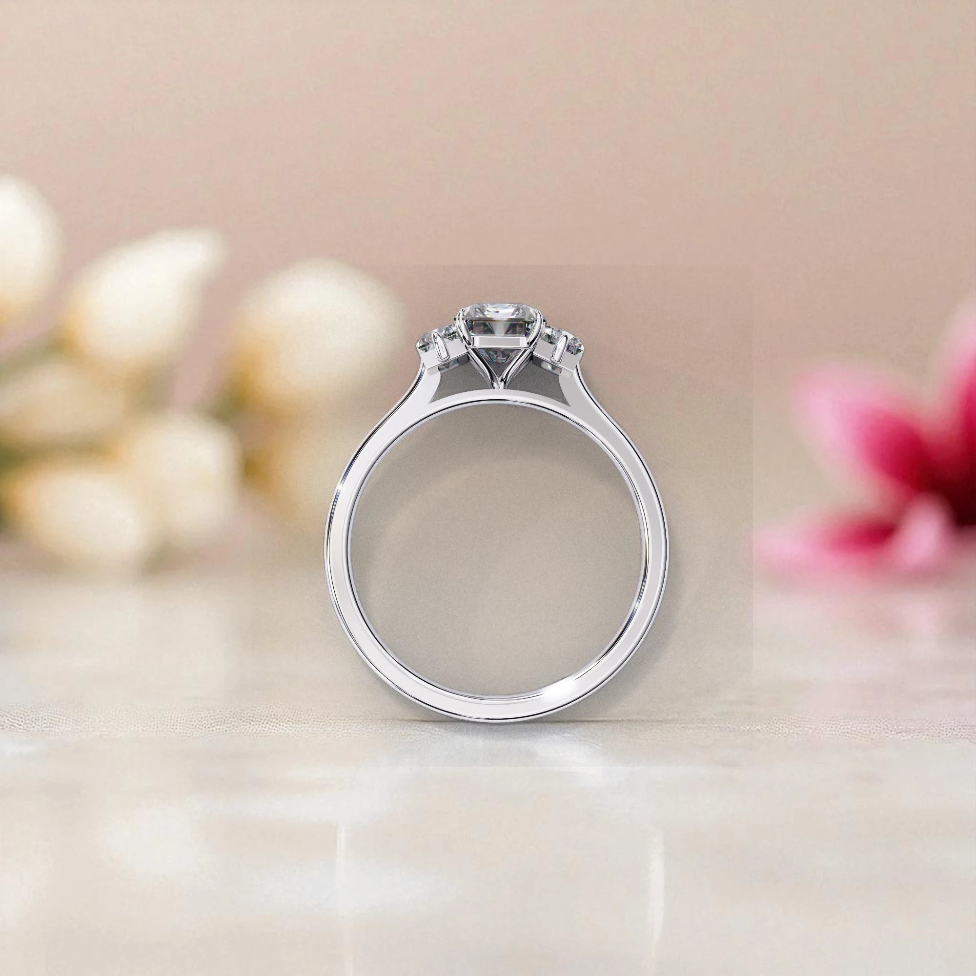 Moissanite Solitaire Trinity Ring RG-MD-SL-200/36