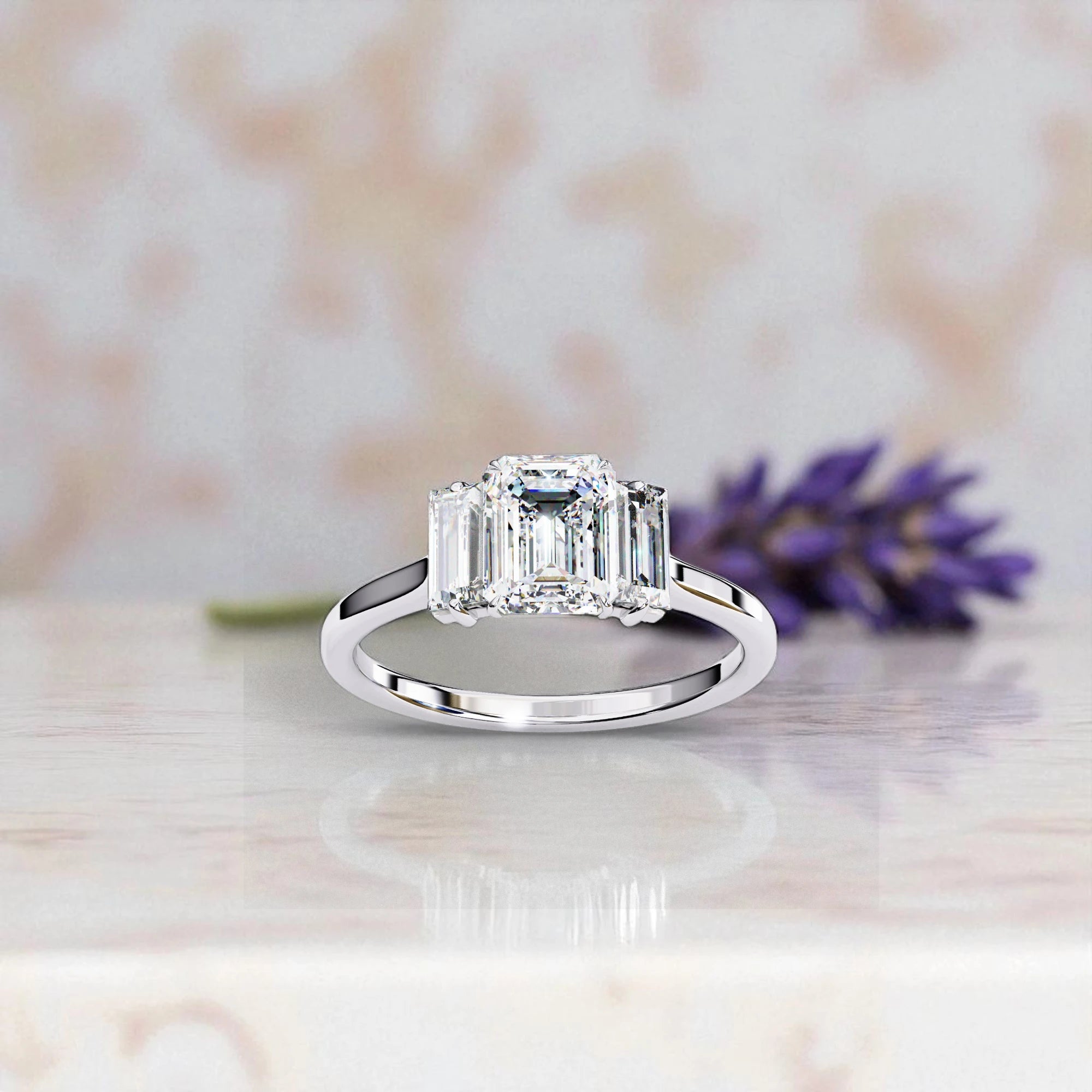 Moissanite Solitaire Trinity Ring RG-MD-SL-200/36