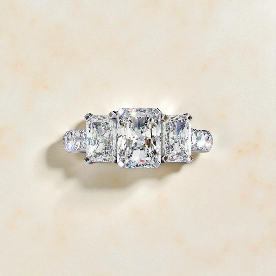 Moissanite Solitaire Cluster Ring RG-MD-SL-200/9