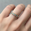 Round Cut Natural Blue Topaz Eternity Band RG-GM-BT-SL-036