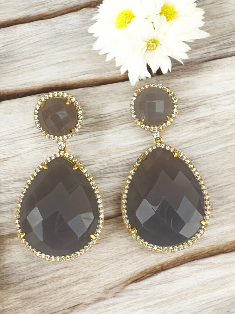 Lavender bloom drops Dangle earrings