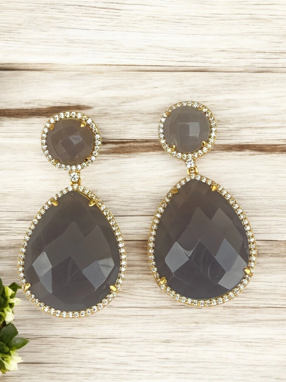 Lavender bloom drops Dangle earrings