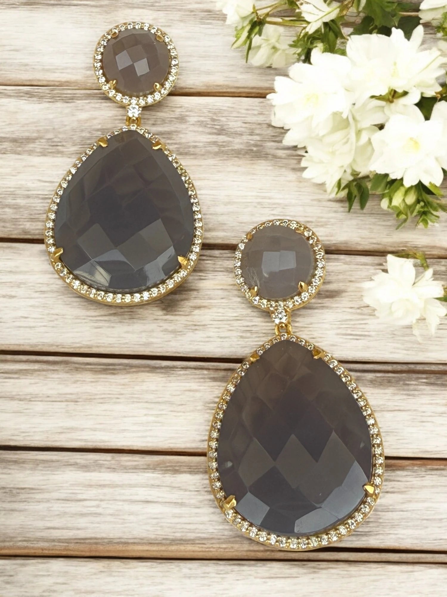 Lavender bloom drops Dangle earrings